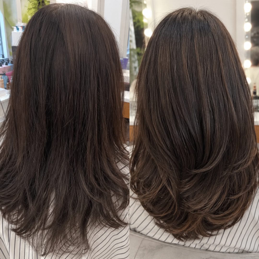 Före och efter – klippning och vård hos Hair Care